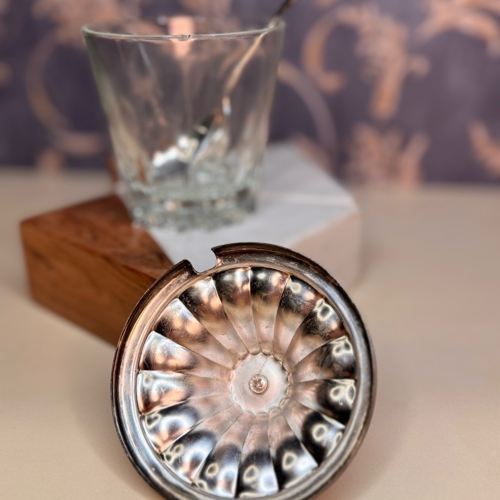 Vintage Glass Sugar Dish with Silver Plated Lid and 1847 Rogers Brothers Spoon - Picture 3 of 7